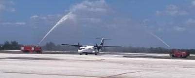 Después de un largo tiempo, recibimos con gran alegría el vuelo 0872 de #CubanaDeAviación procedente #Habana en #AeropuertoFrankPaísGarcía de #Holguín . Muy esperado y solicitado por todos se reanudan así las operaciones entre los destinos Habana-Holguín 

#TransportEspirituano