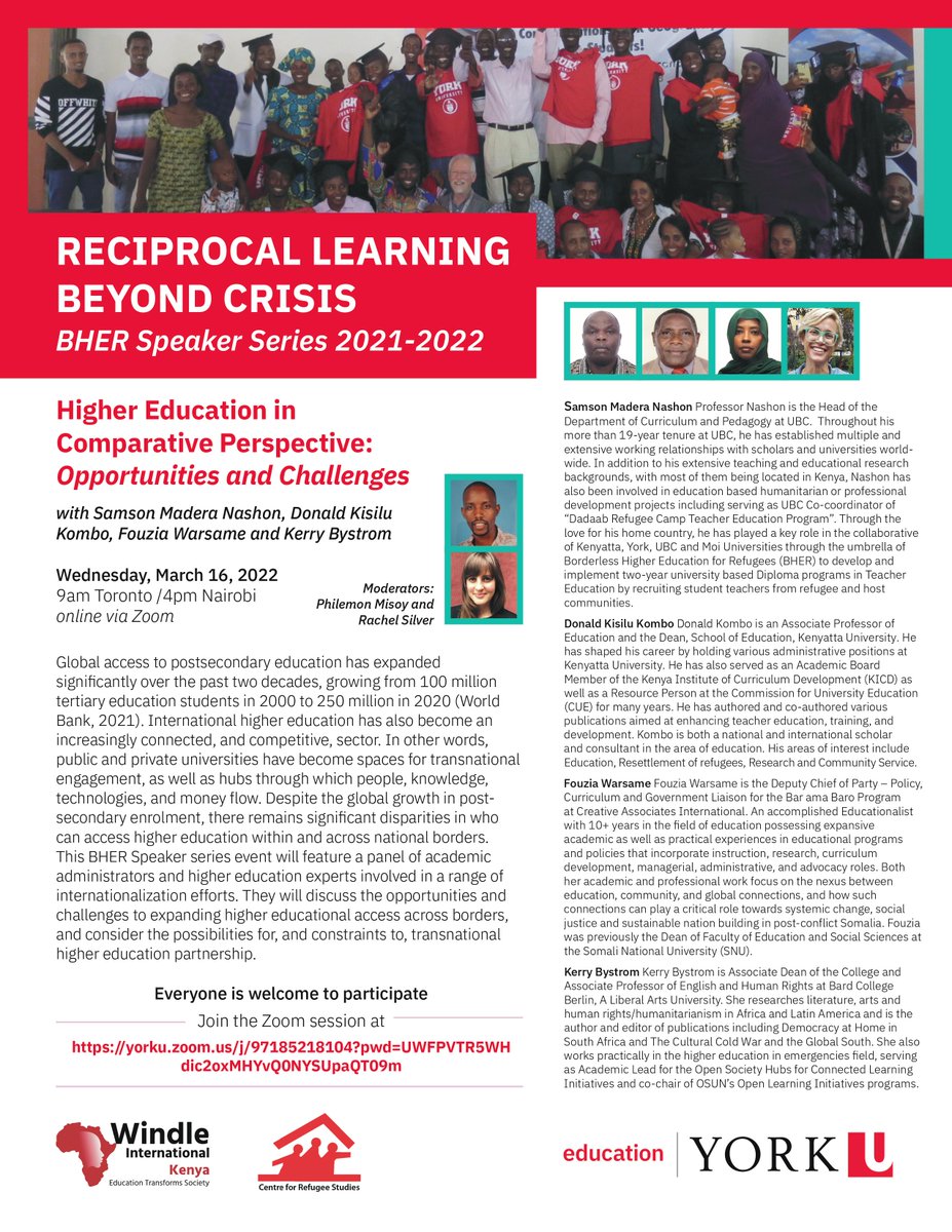 Borderless Higher Education for Refugees (BHER) tweet media