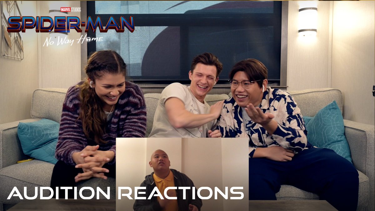 RT @spideyupdated: Watch Tom Holland, Zendaya and Jacob Batalon react to their Spider-Man audition tapes!  https://t.co/vM6H4hmE4y