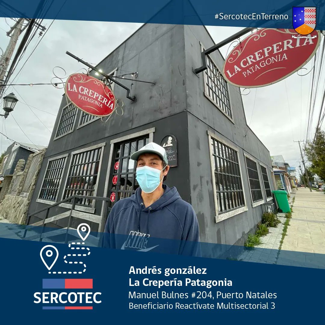 👏 Andres Gonzalez, de La Crepería Patagonia, fue beneficiario del programa Reactívate Multisectorial 3.
▪️ Con el fondo adjudicado de 2.5 millones de pesos, pudo adquirir un mesón grande y una cocina de 5 platos industrial para su negocio. 
#ProgramasFondema #SercotecMagallanes