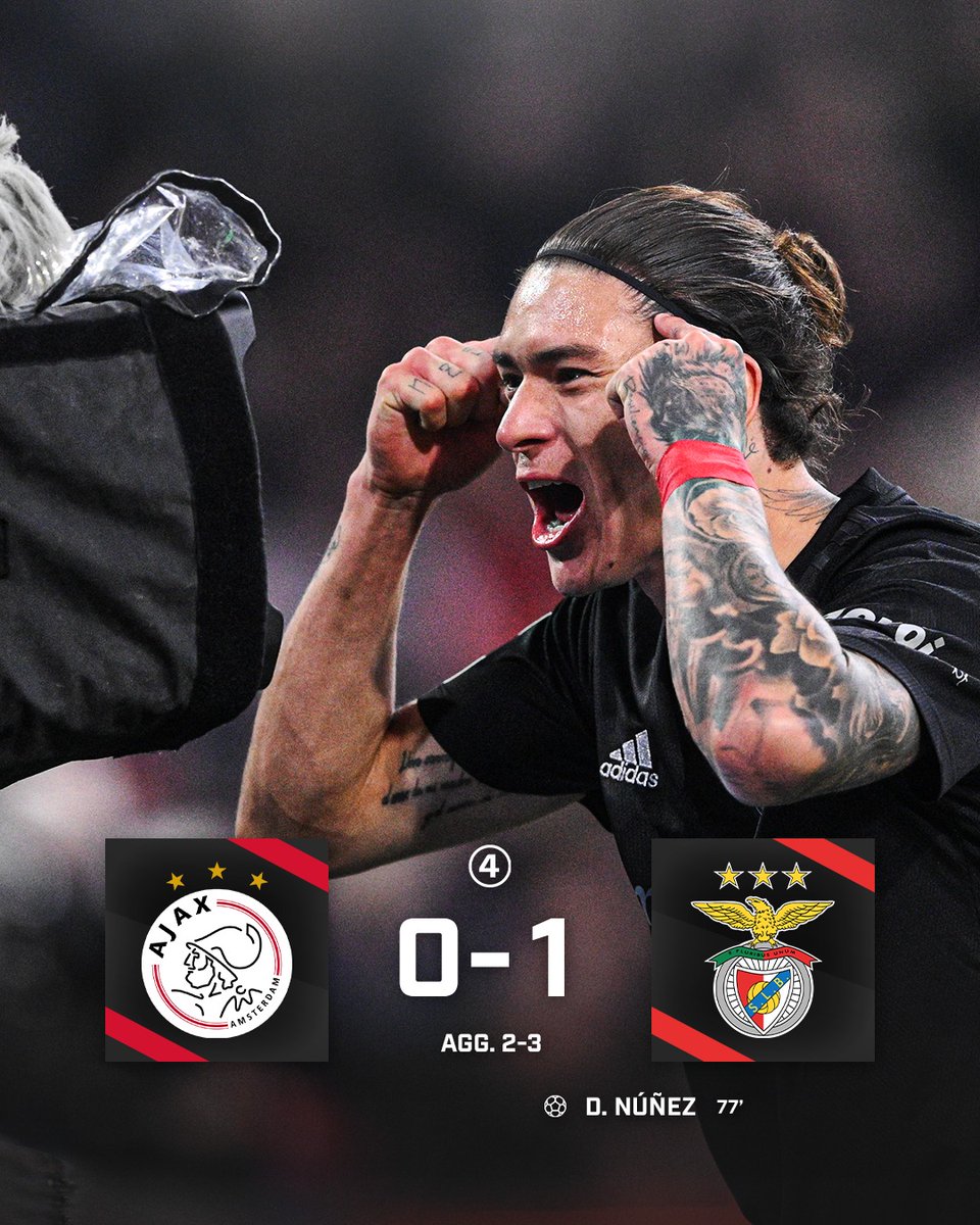 Benfica advance to the quarter-finals 💪