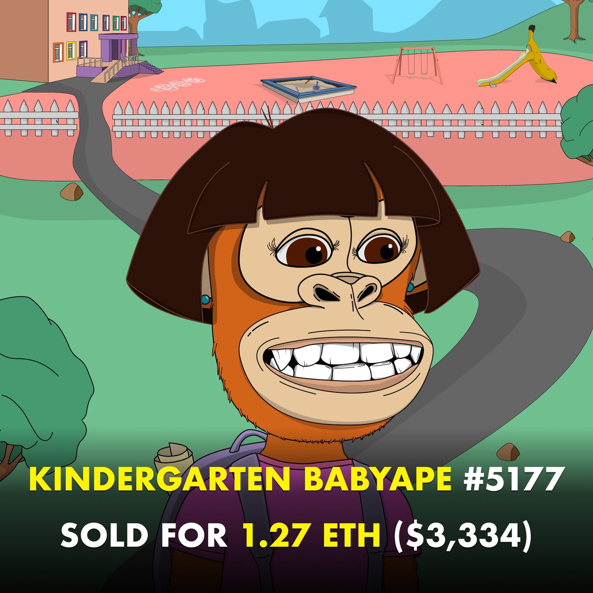 🚨 SALES UPDATE 🚨

One of our Kindergarten BabyApes has been sold for 1.27 ETH😊👋

opensea.io/assets/0x45359…

#KBAFORTHEKIDS