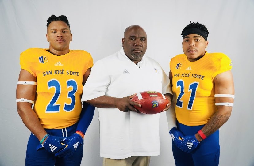 RealCoachCarter's tweet photo. Rest in Paradise ⁦@Pack2Uno⁩ 🙏🏾🙏🏾 you were a wonderful inspiration &amp; mentor to many at the SpartanNation ⁦@SanJoseStateFB⁩ you will be Missed! I will Miss my 1-2 Punch 🤛🏾 💪🏾 💪🏾 keep Shinning ⁦@NevensTy23⁩ he’s smiling down on you!!! #SpartanUp https://t.co/noegIxSkEg