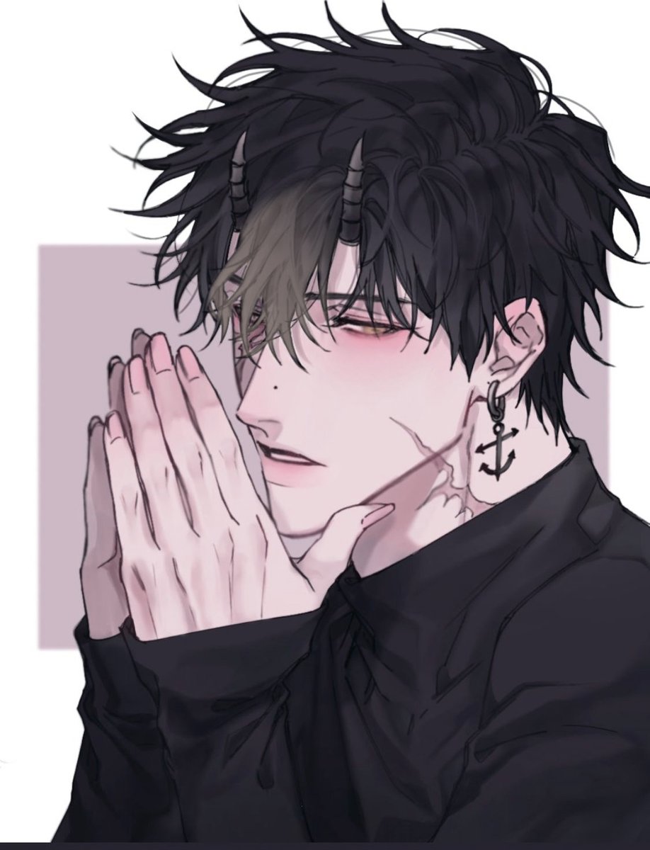 lilSECRETlil's tweet photo. I don't know who draw this, but i fix the bangs color to fit Hair SAN, bc fr he looks like SAN 😍🖤🧡🖤 DEMON LINE IN DA HOUSE #choi_san #AteezFanArt #DemonLine @ATEEZofficial https://t.co/vZ4McmE7rB