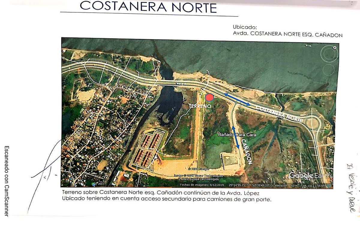 Hoy ingresó a la Comisión de Franja Costera una solicitud para la cesión de un terreno municipal a la empresa Estación Bahia SA sobre la Costanera Norte. El espacio que quieren ceder es de 984m² por 15 años y se encuentra a metros del arroyo mburicao y la bahía de Asunción