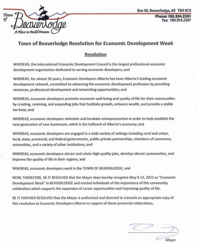 Town of Beaverlodge tweet media