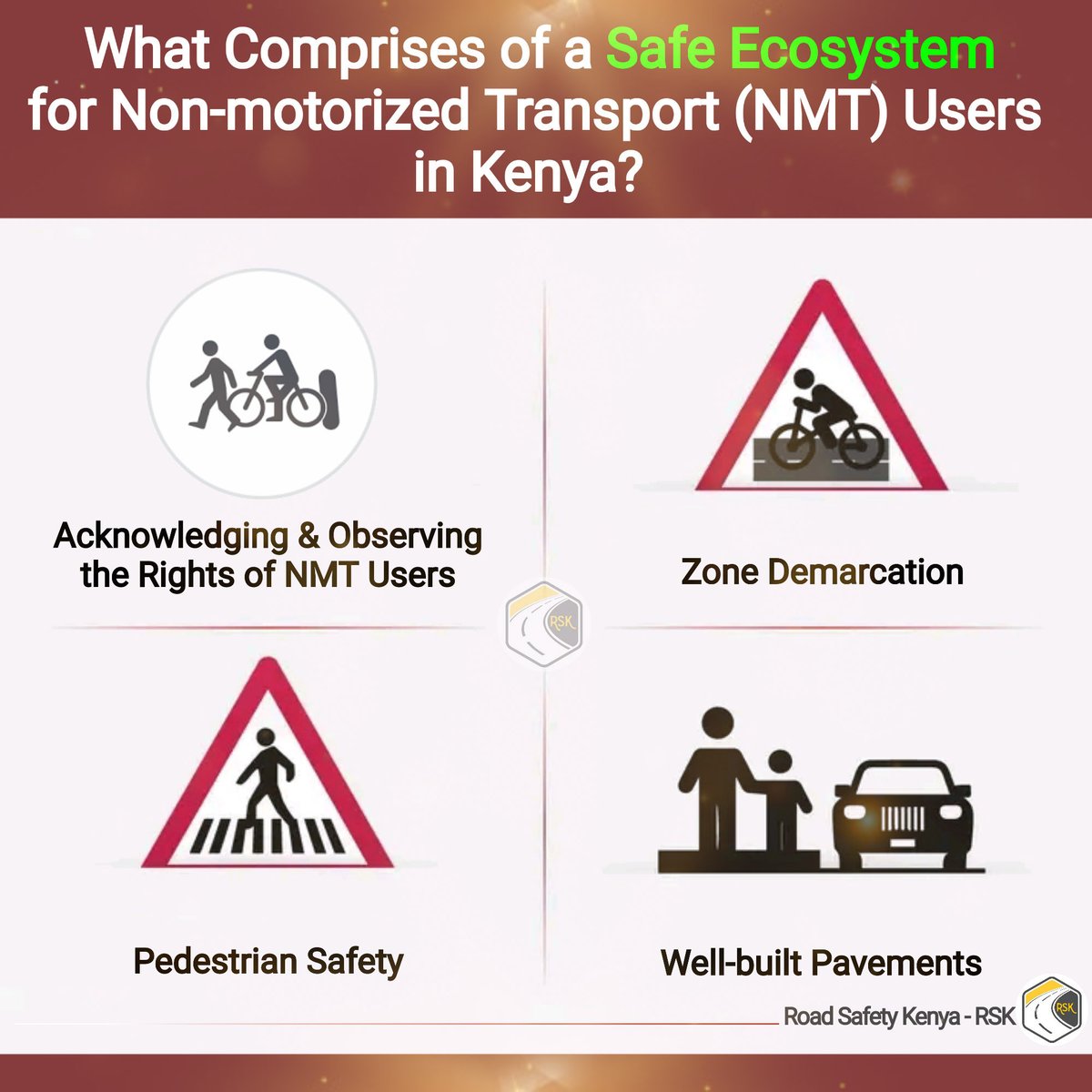 roadsensekenya's tweet photo. 'There are over 2.27M trips made per day by pedestrians and over 55K by cycling in Nrb. 66.3% of NMT users account for traffic fatalities in Nrb.' - @africaportal. But, what comprises of a #SafeEcosystem for NMT users in Kenya?
@Ma3Route @sikikasafety https://t.co/4hwzE2WXA9