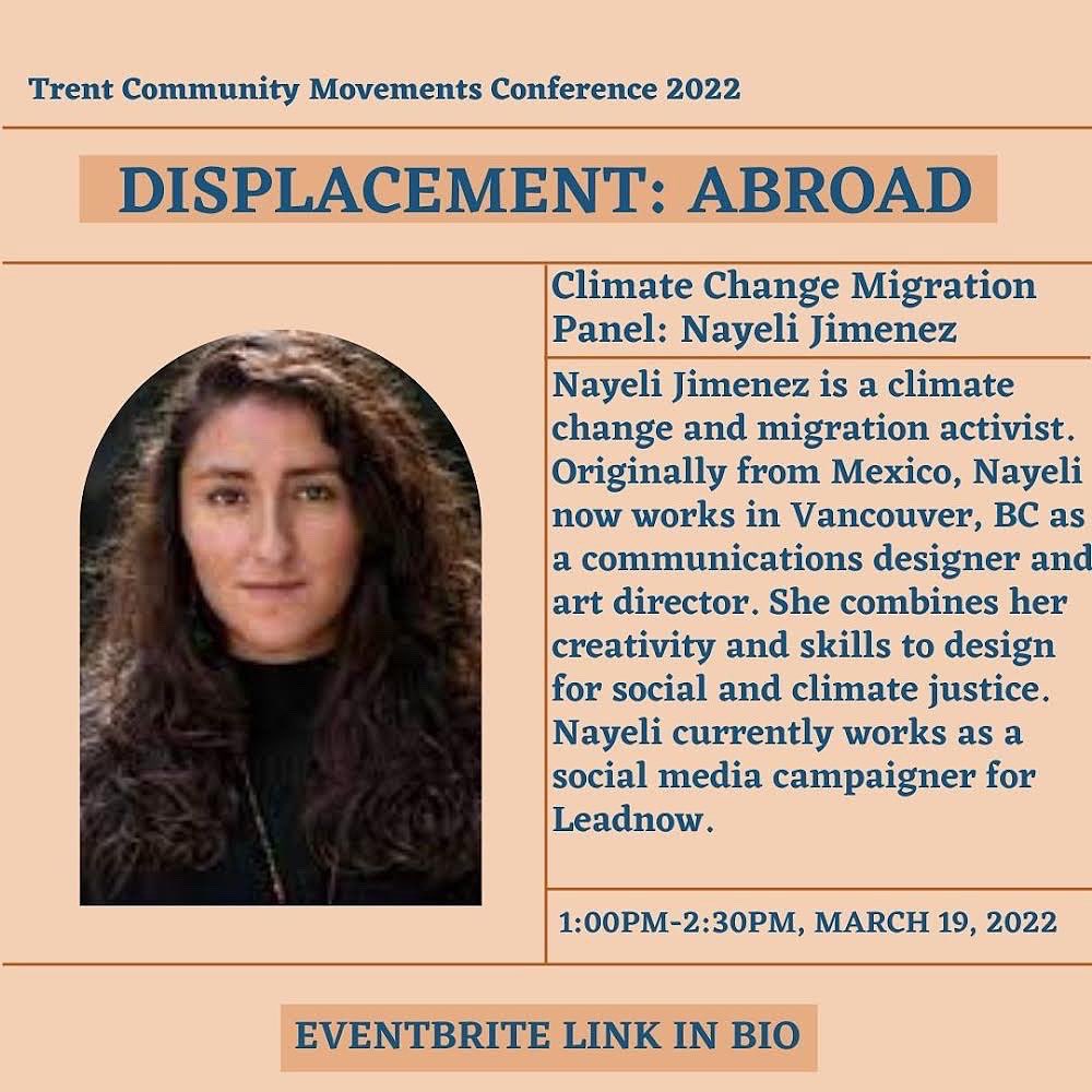CMC_TrentU's tweet photo. Introducing our panelists for the Climate Change Migration Panel happening at 1:00pm this Saturday! These speakers are sure to bring their extensive knowledge to this engaging panel.

Haven’t registered for tickets yet?Check out the eventbrite here -> https://t.co/cjRRCcbYmR https://t.co/QIRTU2x8kr
