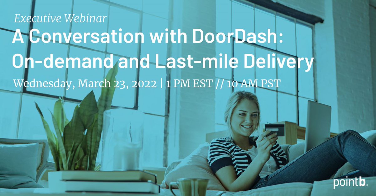 smJulie's tweet photo. Please join me as I talk with Katie Egan from @DoorDash on March 23rd to learn how your organization can develop, adapt and enhance its current approach to local fulfillment.

Register today: https://t.co/FdADQq1Alc 

#webinar #retail #delivery #PointB #lastmiledelivery #lastmile https://t.co/zo418M4Ypy