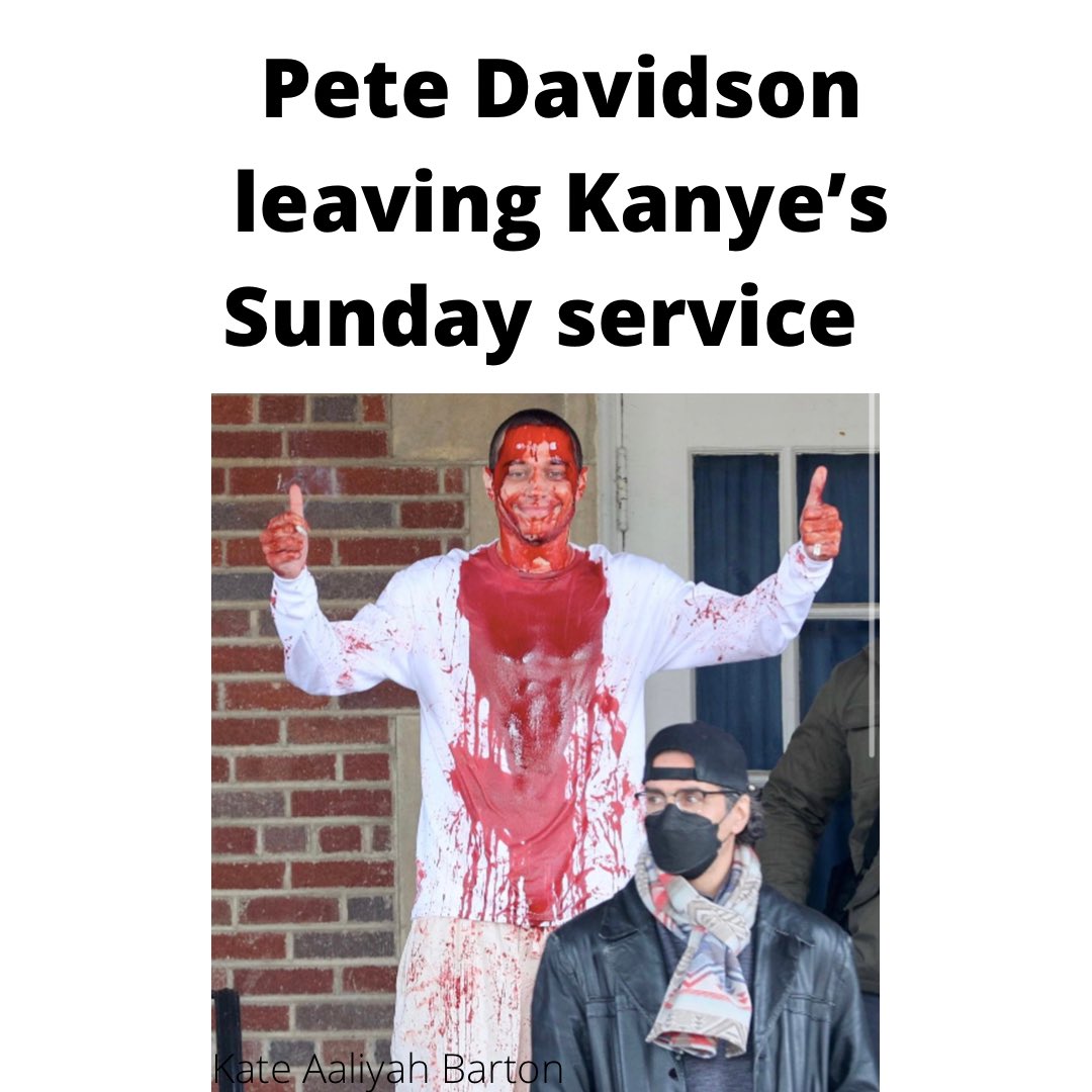 KateAaliyah1996's tweet photo. #PeteDavidson #KanyeWest #KimKardashian #jokes #lol   I am in no way dissing anyone I just found this and had to make it lol. Always see the funny side of things instead of watering your wet lettuce ways. #staysmiling https://t.co/jvypFuWNfk