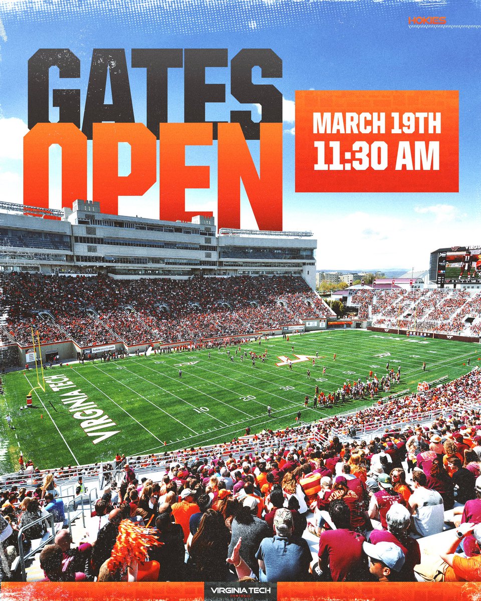 HokiesFB's tweet photo. Pop out in Lane on Saturday 🤙 https://t.co/a54YPqwhJE