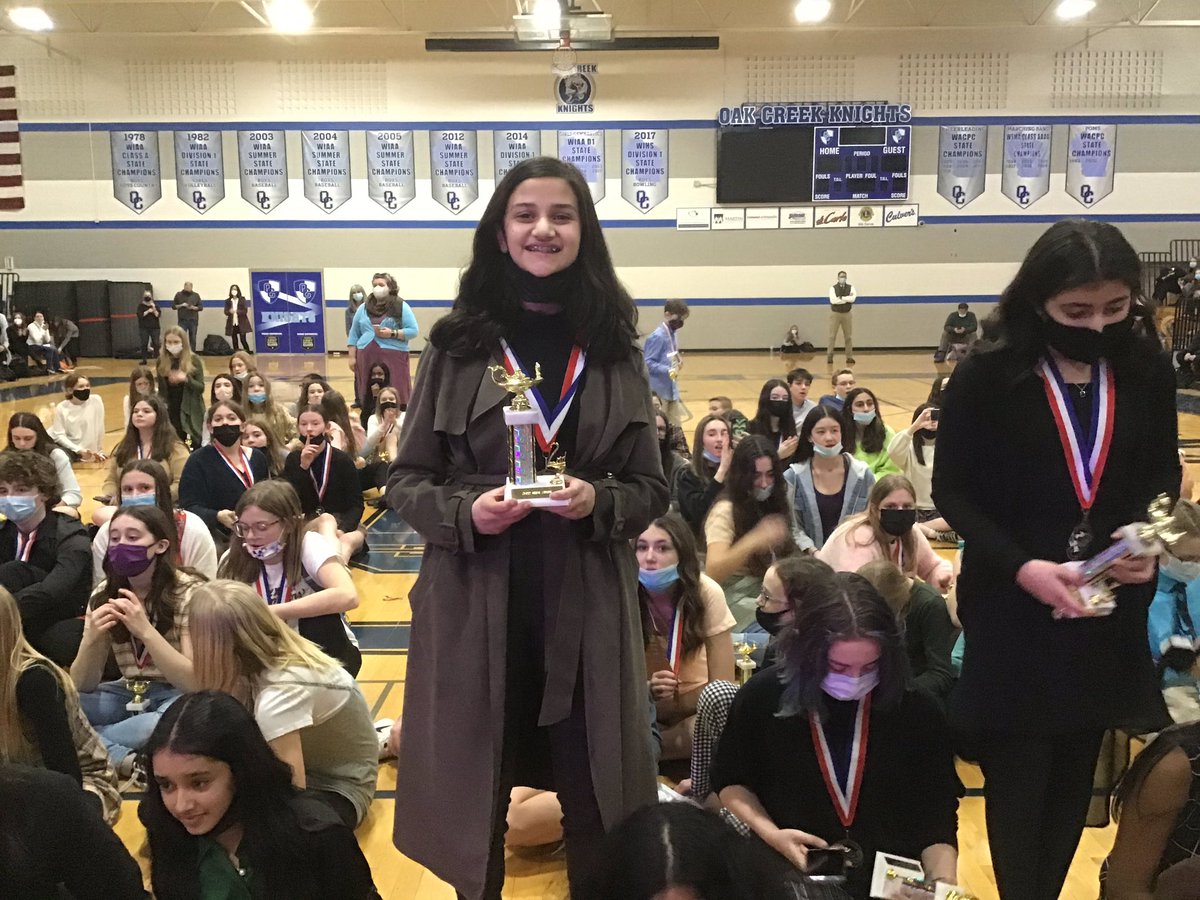 whmsforensics's tweet image. Tanvi 2nd in Prose, Eureka and Diya 1st in Special Events!