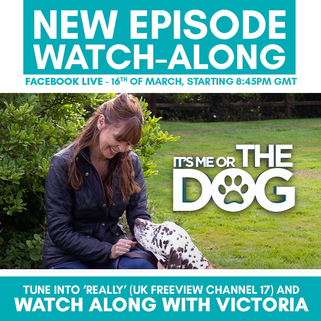 VictoriaS's tweet photo. To all UK folks. Join me for a live watch party tomorrow on my FB page to watch two episodes of my new series of It’s Me or the Dog. Turn on the REALLY channel, join my FB live and I’ll answer your questions throughout the show. Hope to see you there. https://t.co/tFpPoW1jl7