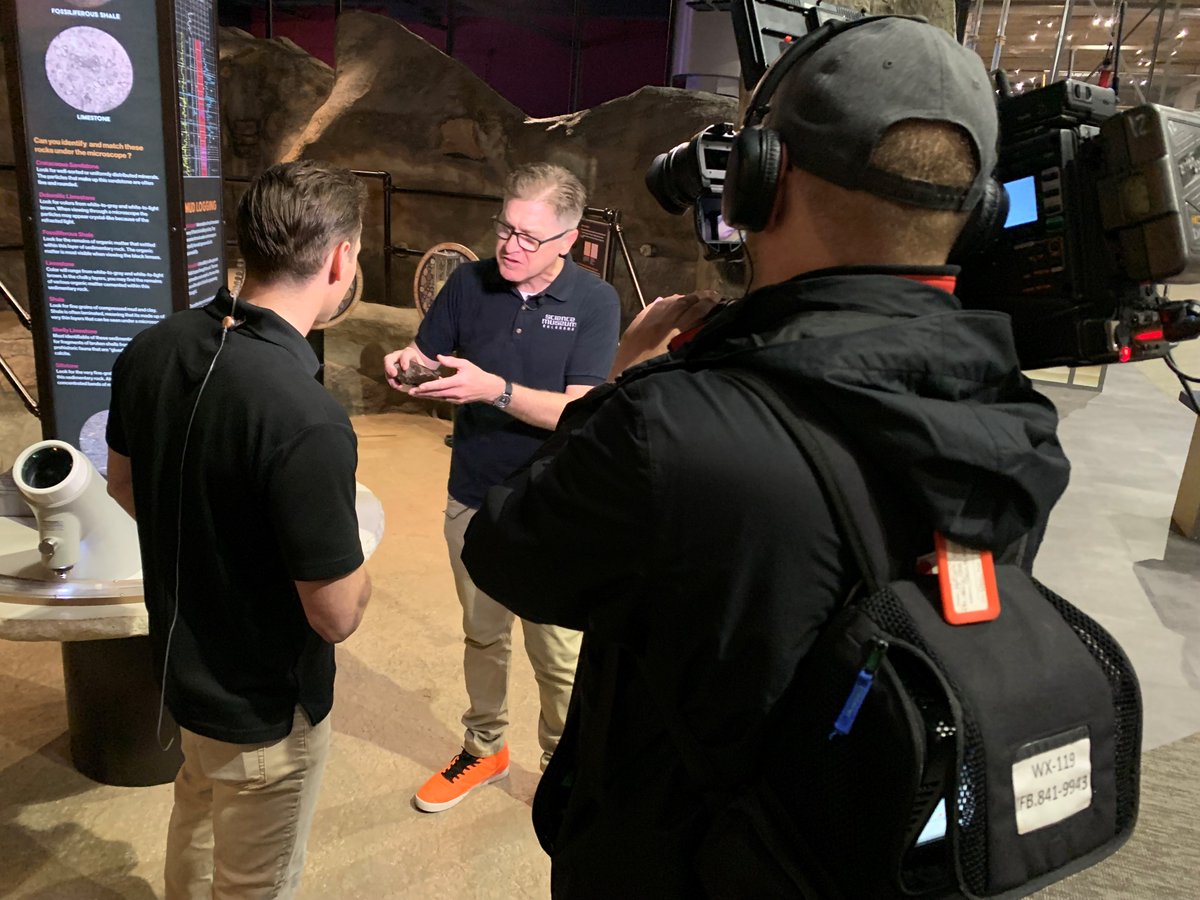 sciencemuseumok's tweet photo. Thanks to the @NEWS9 team for visiting us today during Spring Break! Our VP of Programs Clint Stone broke out a meteorite, @ColbyThelenNews took a ride on a Segway, and we made hot air balloons with a toaster. 🌠🏁🎈 #somuchscience https://t.co/7bISTBlaoG