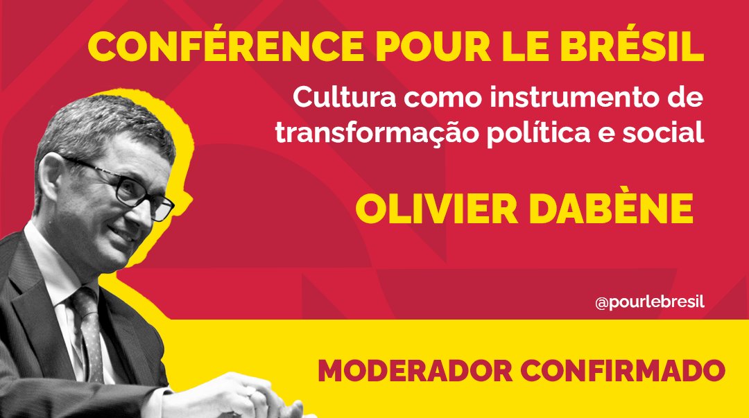 pourlebresil's tweet photo. O Presidente da #OPALC, @ODabene, fará a moderação do painel "Cultura como instrumento de transformação política e social" da 3ª edição da Pour le Brésil. Não perca: a Conferência será nos dias 1 e 2 de abril na @sciencespo ! https://t.co/ZUiyvWYko5