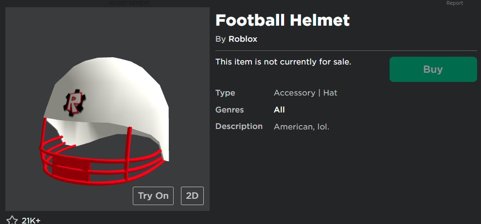JRMKindaCute's tweet image. American, lol.
#Roblox #robloxHat #twitter #robloxhats #football