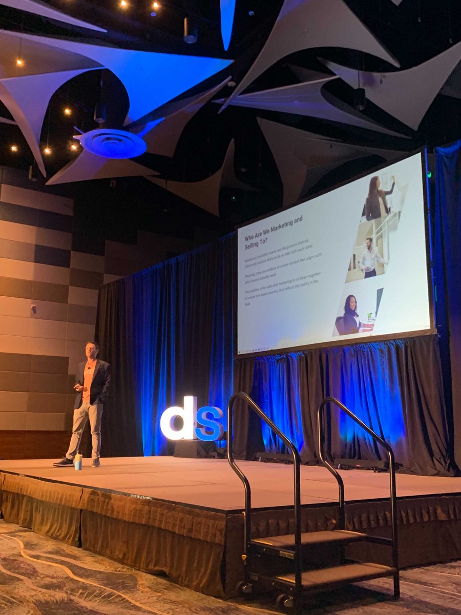 DigitalSummits's tweet photo. #DSPHX speaker @toddlaire of @lairedigital provides critical steps for aligning #sales and #marketing in his presentation. How does your org break through the sales/marketing silos? https://t.co/6gPIsdaqZU
