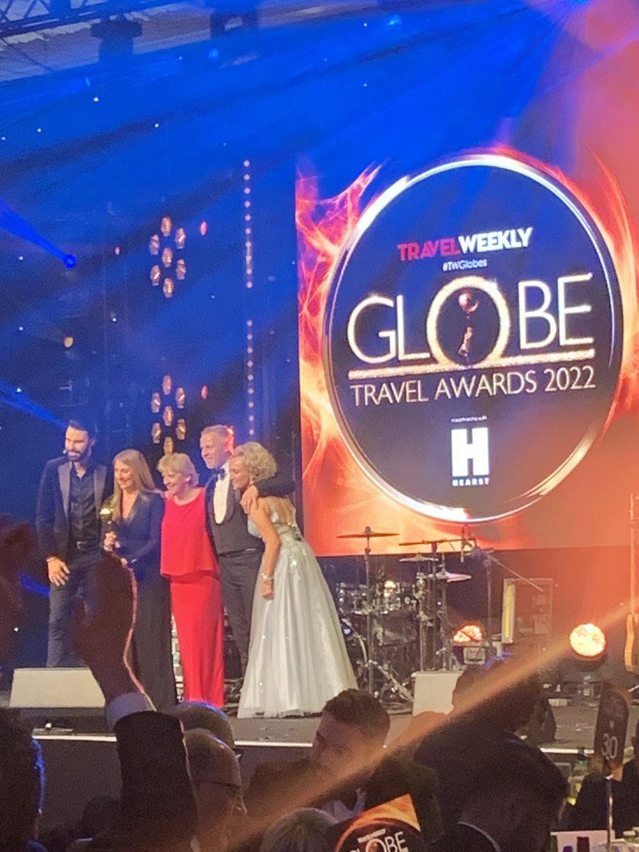 jovaughton's tweet photo. So proud and excited to win the best premium line for the TWELFTH year running!!! Go team and thank you to all our amazing travel partners for your unwavering support. ⁦@CelebrityCruise⁩ #twglobes https://t.co/e4UR9kxFpa