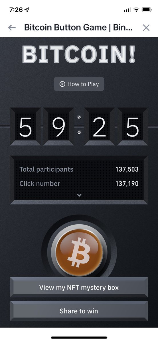 Play #BitcoinButton and #Binance.