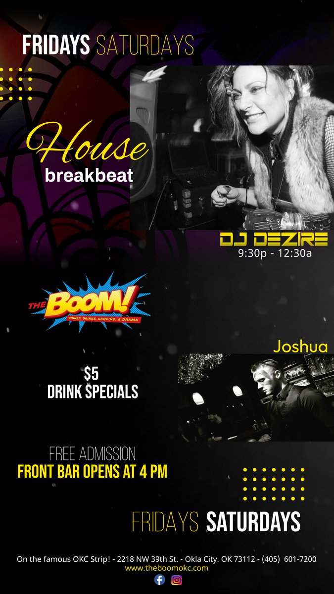 beatrockerdj's tweet photo. Weekend Beats &amp; Cocktails at The Boom!!! #thingstodoinokc #djdezire #okcnightlife https://t.co/ctX19kFqfz