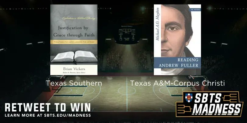 SBTSadmissions's tweet photo. @SBTSMadness is underway! We are excited to start with the ever-popular @BrianDrV and Michael Haykin (he really needs to get a Twitter, right?) RT and one person will be mailed the winning book! ⛹️ 🏀 Thanks to @prpbooks and @HesedandEmet for providing these great books. https://t.co/mVtgsYvled