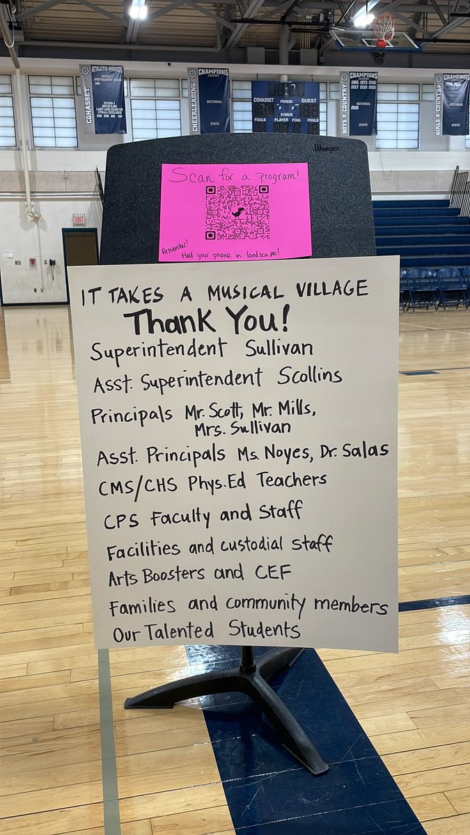 Almost ready for the All School Chorus Concert. Join us at 7PM for a wonderful evening of music!