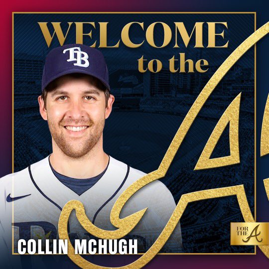 Braves's tweet photo. Welcome home to Atlanta, @Collin_McHugh!

#ForTheA https://t.co/pLNodgDS8z
