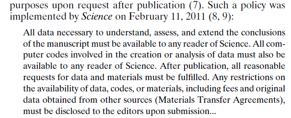 When you ask the authors of articles in Science® to share their data, which the journal told you was mandatory when you submitted your article, the response very often boils down to GFY. doi.org/10.1073/pnas.1…