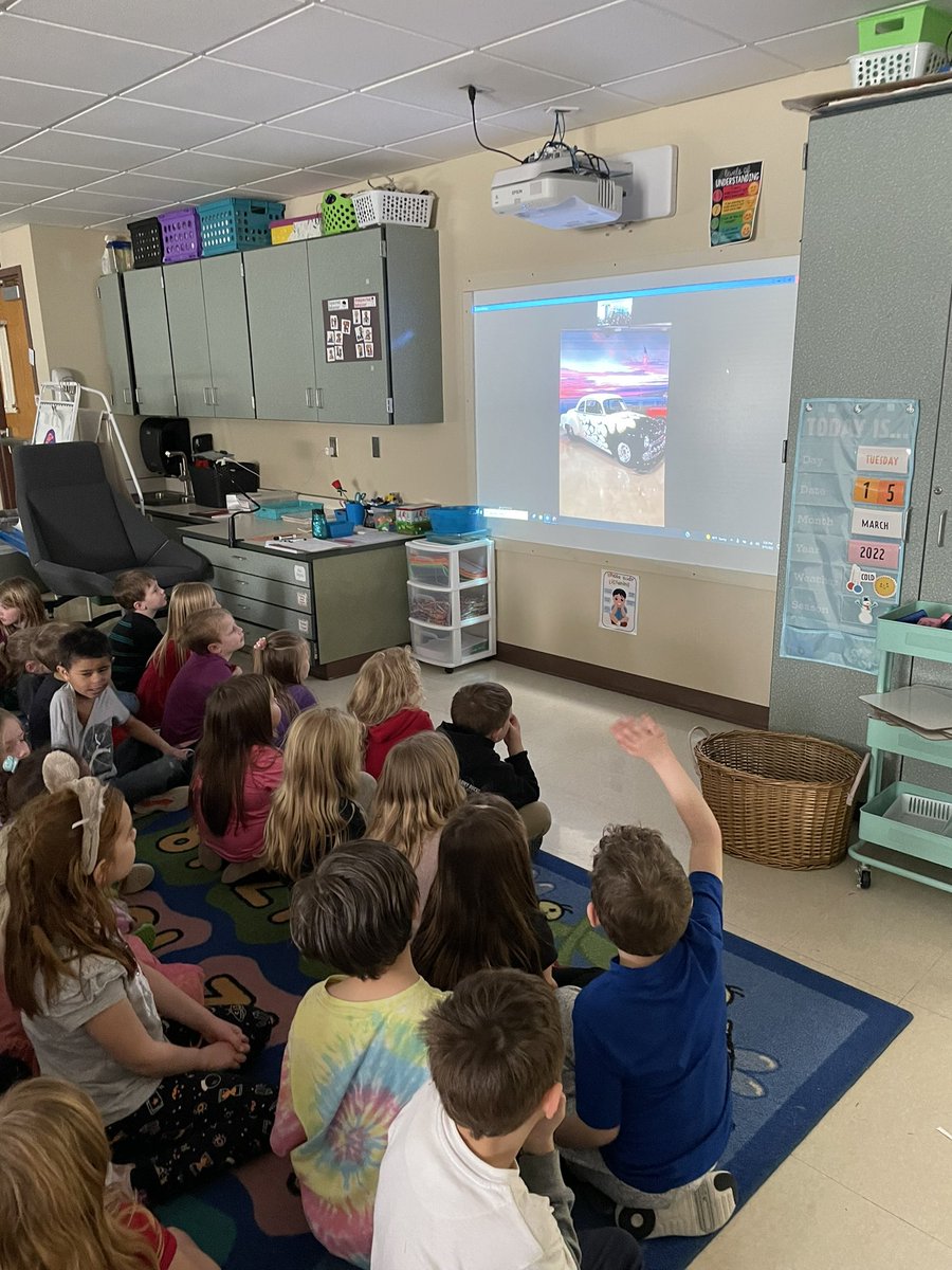 SanderKinder's tweet photo. Today kindergarten got to head to Okoboji Classic Cars for a virtual tour. We are learning about how cars have changed over the years. You can check them out here:

https://t.co/VHwGUw153f https://t.co/zekpf8yRX9