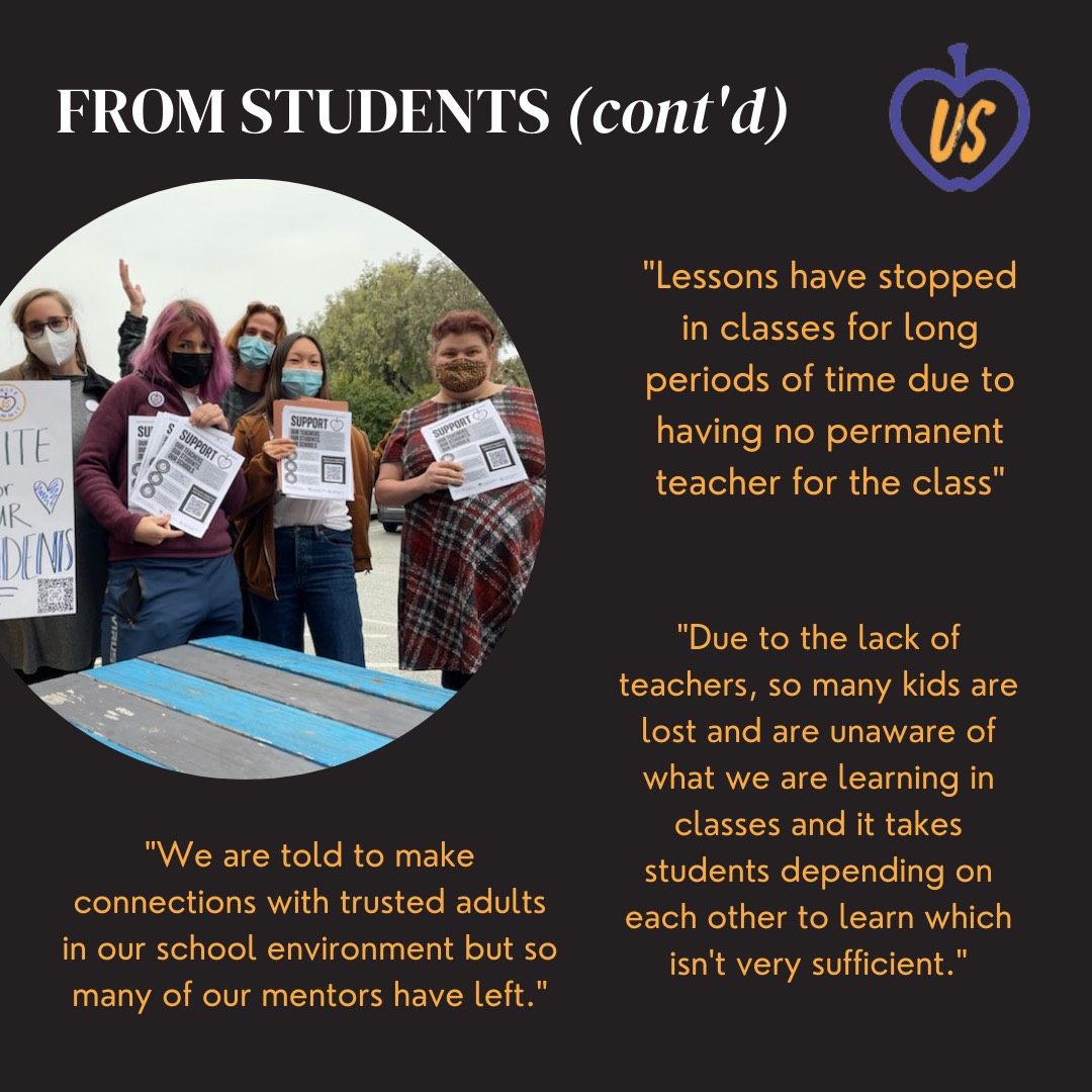 WeAreCTA's tweet photo. Only 30% of teachers have been at Summit schools for 3 years or more. High teacher turnover harms students & school communities. Summit needs to stop the teacher retention crisis and settle a fair contract with @Unite_Summit now!
#FairContractNOW #UniteSummit #SummitPublicSchools https://t.co/8l2vTZIgvN