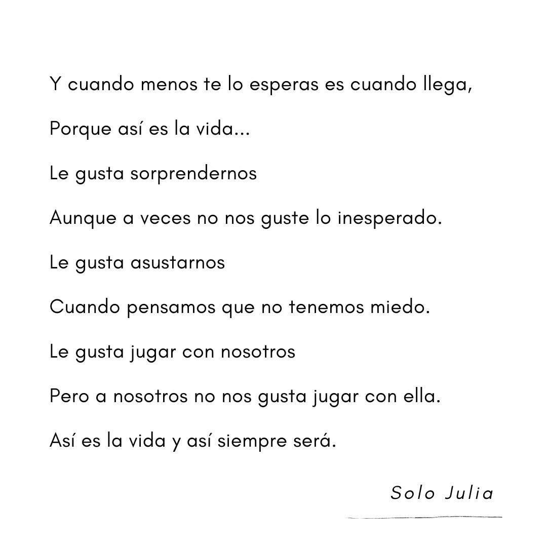 solojuliac's tweet photo. ASÍ ES LA VIDA
#lavida #escritos #escritora #SoloJulia https://t.co/eNLCRce9ym