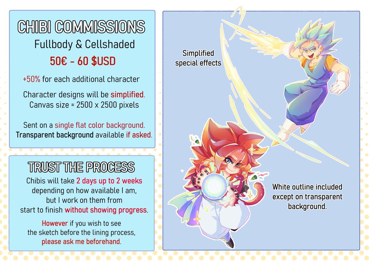 COMMISSION OPEN! Opening 5 slots.
Please throughly read my Terms of Service before commissioning me: https://t.co/jfD7xHwf9Y
DM me if you are interested! 