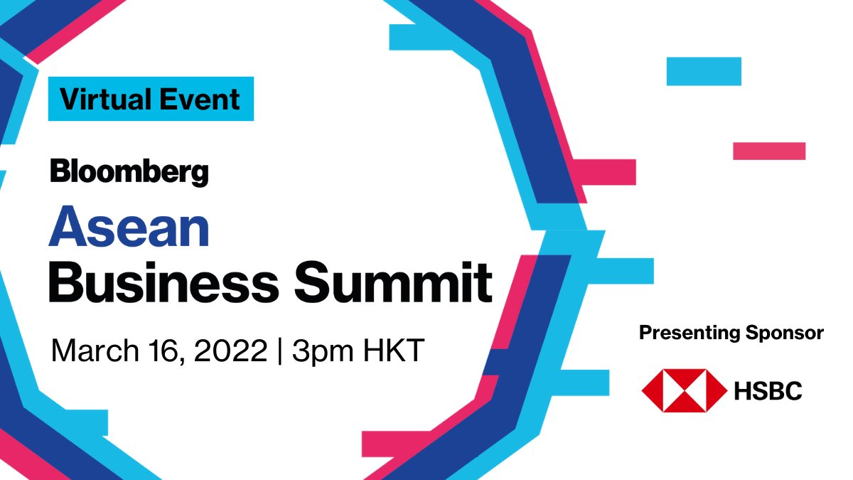 BloombergLive's tweet photo. TOMORROW: #BloombergAsean kicks off at 3 PM HKT! Don’t miss conversations focused on Southeast Asia brought to you by @HSBC. https://t.co/izATgb0Kdv https://t.co/WblhExlEzi