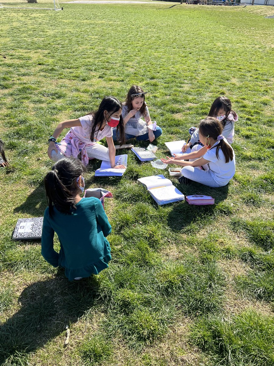 Beautiful day for snack outside and planning our science PBL #fhhighlights