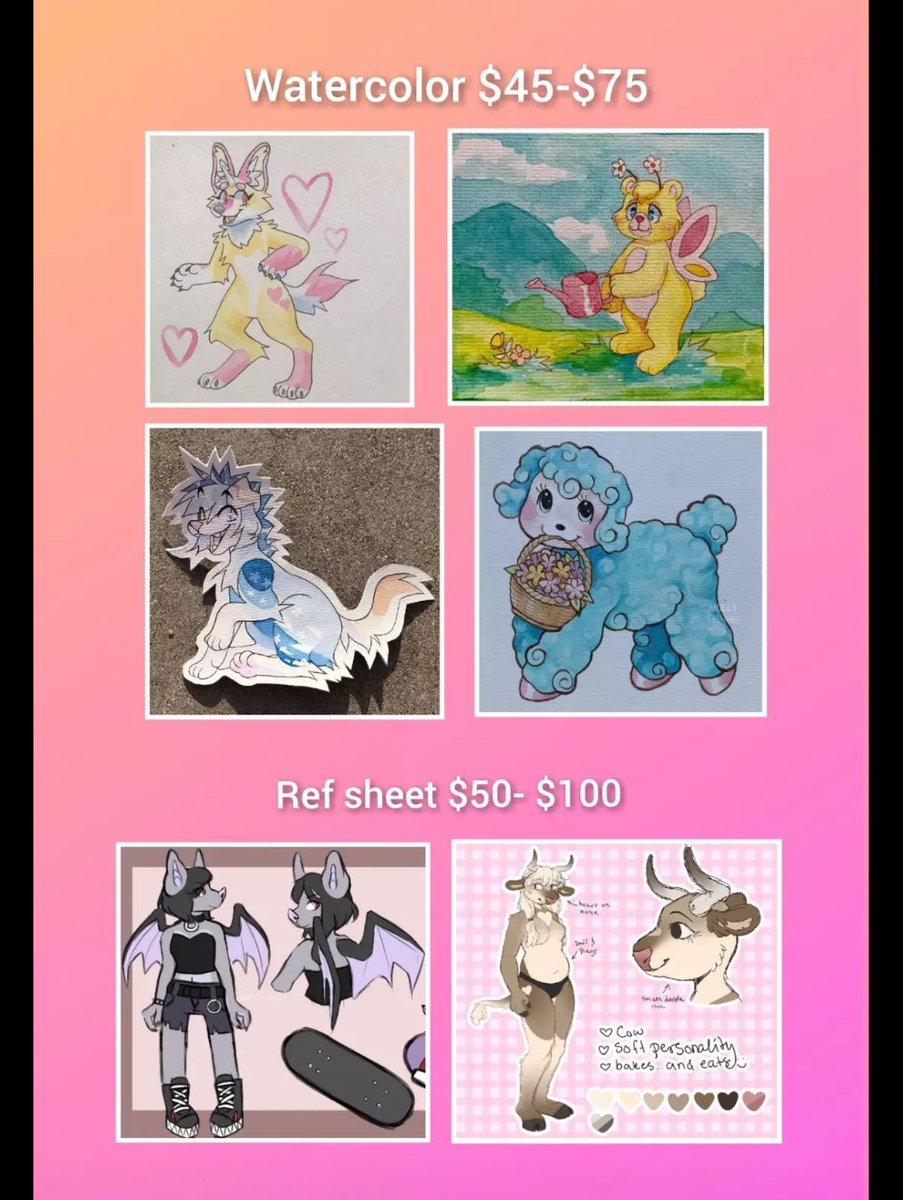 milliebeadz's tweet photo. Commissions!! !!!!!
#commissions #art #artist #drawing #cute #furries #furryart #fursona #pink #dog #oc #character #originalcharacter https://t.co/Q1Pb4SAMr6