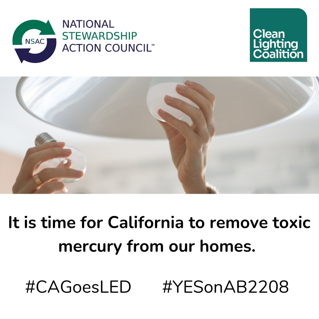 NSACTION_US's tweet photo. AB 2208 (Kalra): California’s Mercury Lamp Pollution Prevention Act would phase out the sale of mercury-containing fluorescent lighting for general lighting applications. Register your support today: https://t.co/AK8g3WOfbY
#CAGoesLED #YESonAB2208 https://t.co/d81LQ2t1vq