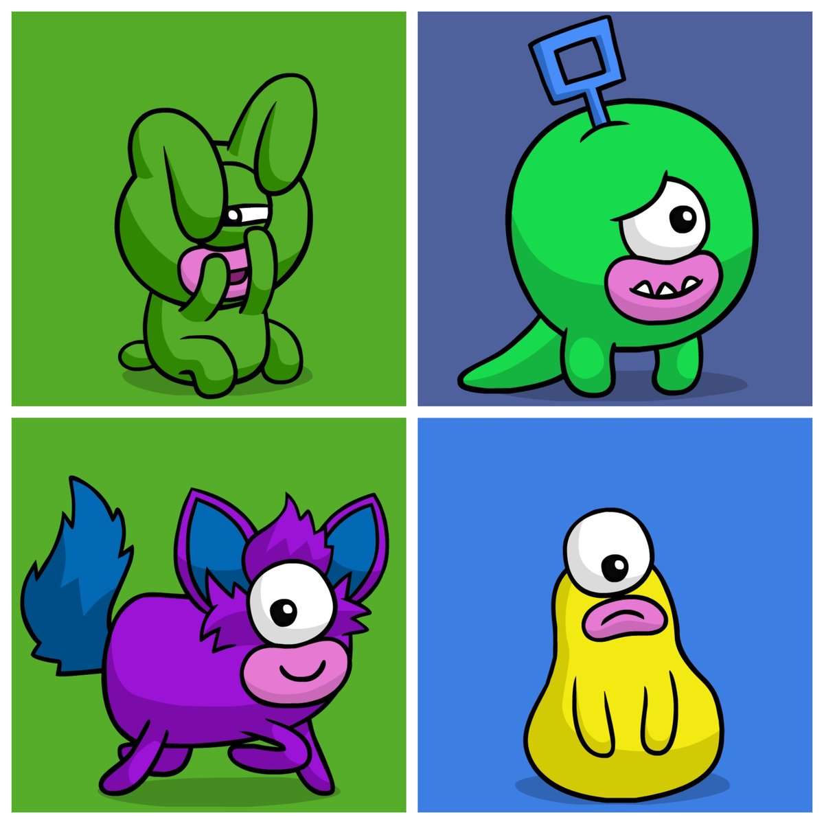 SMoonMonsters's tweet photo. I found 4 new Monsters. They are so different but all of them are endlessly amazing 💚💛💜
#moonmonsters via @opensea 
https://t.co/YqLer9qQko https://t.co/RQSdvEZpb4