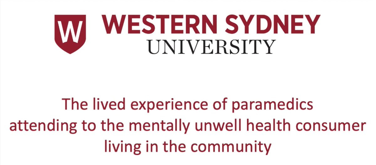 ACParamedicine's tweet photo. Participate in this Australian study exploring the delivery of paramedic care to mental health consumers.

Inclusion criteria:

• Registered paramedic
• Employed by an Australian JAS
• 3+ years experience
• Working in a clinical role

https://t.co/nR7UC3MOSP @_Matt_Simpson https://t.co/UkibHixenu