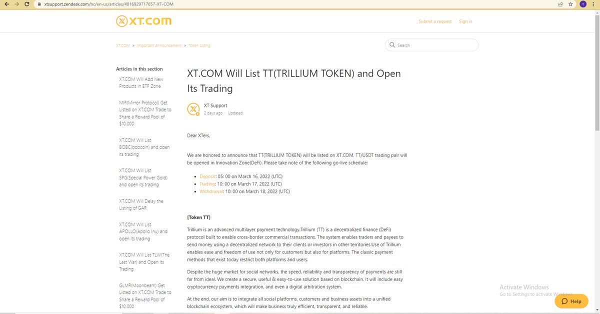 TokenTrillium's tweet photo. Good news! Trillium Token is now registered in XT exchange🚀🚀🚀more surprises and good news coming up for Trillium Token holders......💰💰💰 https://t.co/uydE6U7gRF