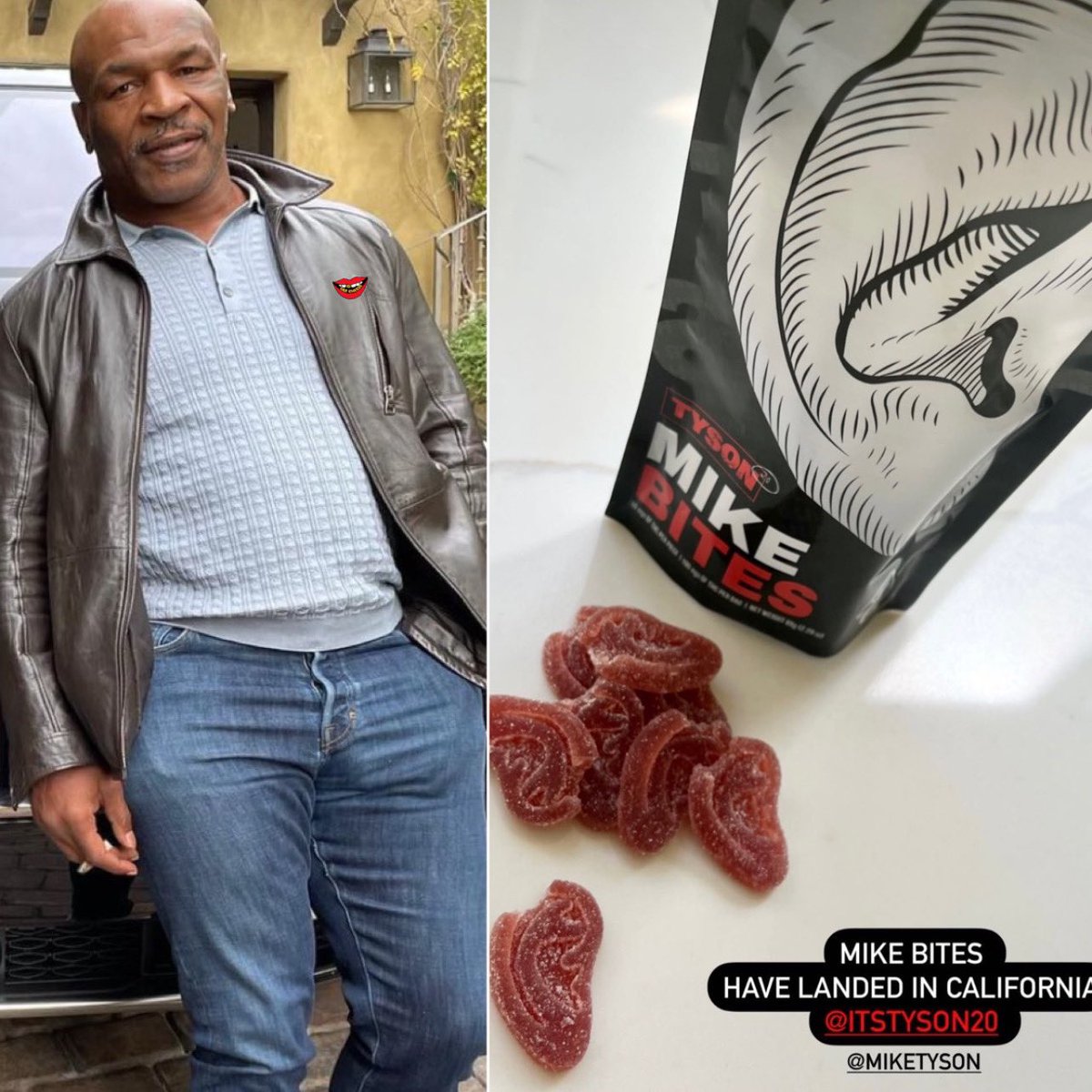 SaycheeseDGTL's tweet image. Mike Tyson releases ear-shaped edibles.