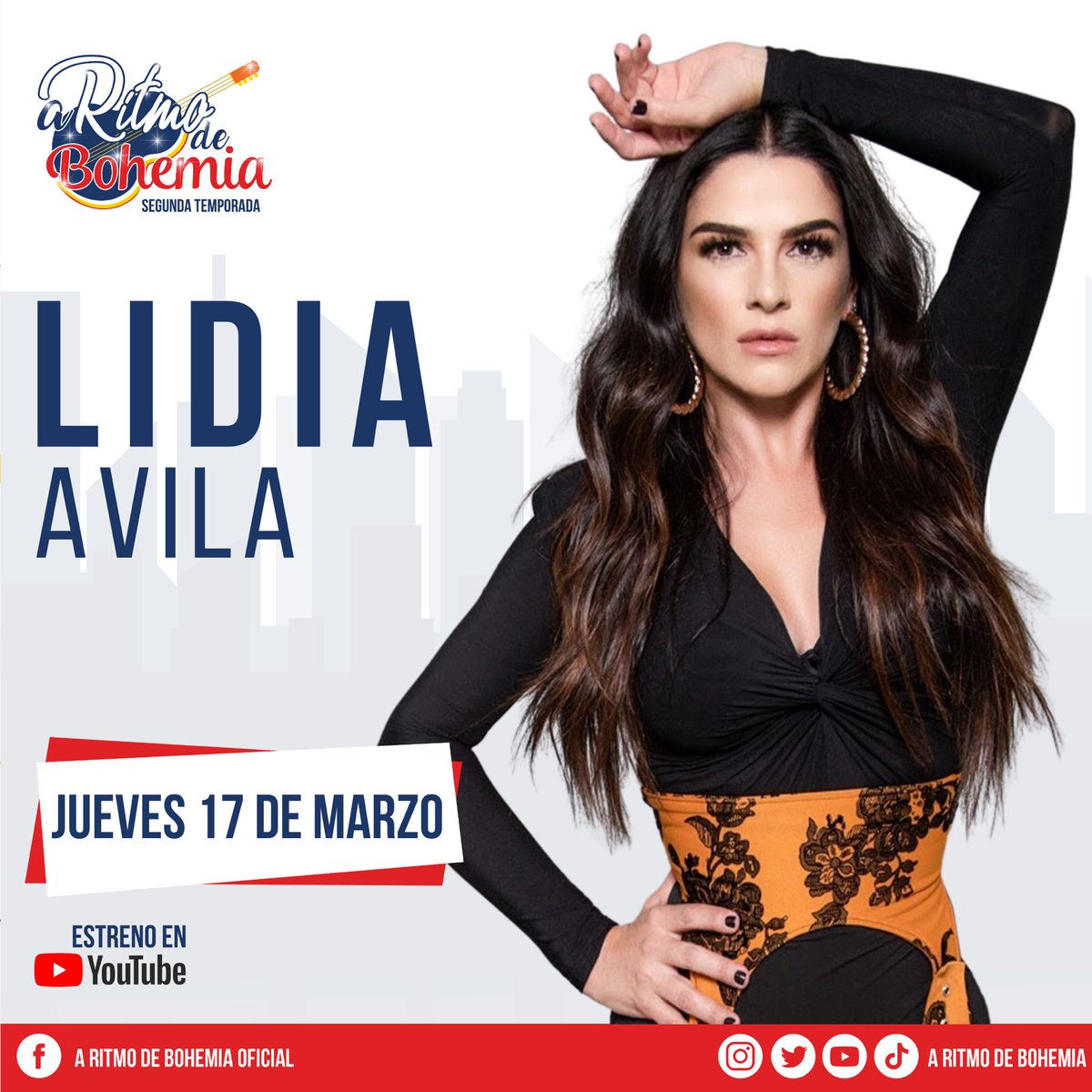 🎤Jueves capítulo de estreno con la gran @LidiaAvila 🎶 ⏰ 9 pm (hora CDMX 🇲🇽) 📲 Suscríbete aquí a nuestro canal de YouTube y no te pierdas de este gran capítulo 👇🏼👇🏼👇🏼 youtube.com/c/ARitmoDeBohe…