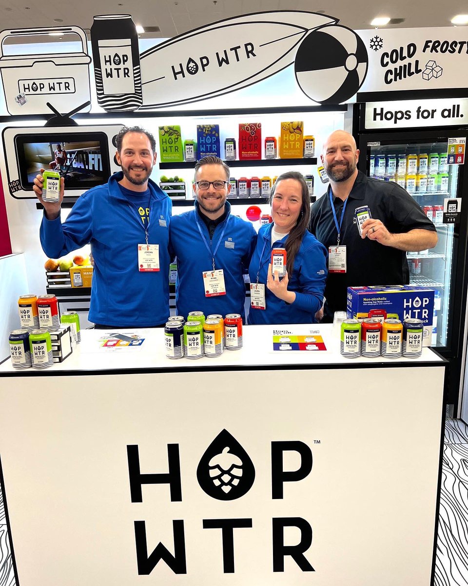 HopWtr's tweet photo. We’re so grateful for our team! #ExpoWest2022 was a blast 🚀Thanks to all who came by! #HopWtr https://t.co/s0V3jDxCbO
