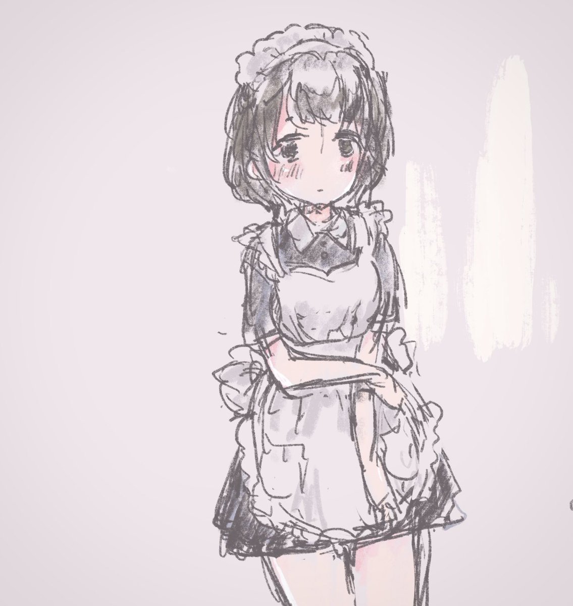 「こんな感じのメイドさんを描いてみたい 」|こーわのイラスト