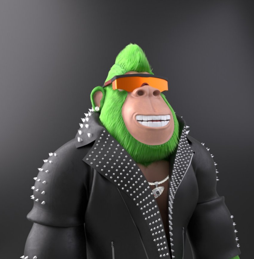 jyfike's tweet photo. Had to get a @madv_apesnft Fusion to match up with the green @Metaversials mohawk gang gang ππ #Vefam #VNFT #VET #VeChain #VeGang #VeSea #WOV #relevanthashtag https://t.co/nMQn5aX6gs