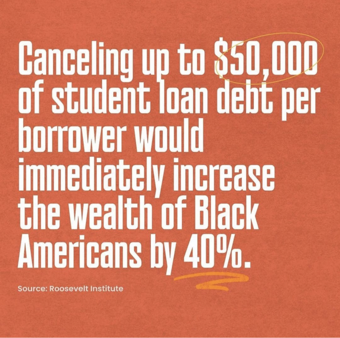 HBCU_Collective's tweet photo. Reason #1 to #cancelstudentdebt. Ya’ll know we are rooting for everybody Black. #hbcu #HBCUAdvocacy #HBCUCollective #studentloans https://t.co/lLHoR0LDpK