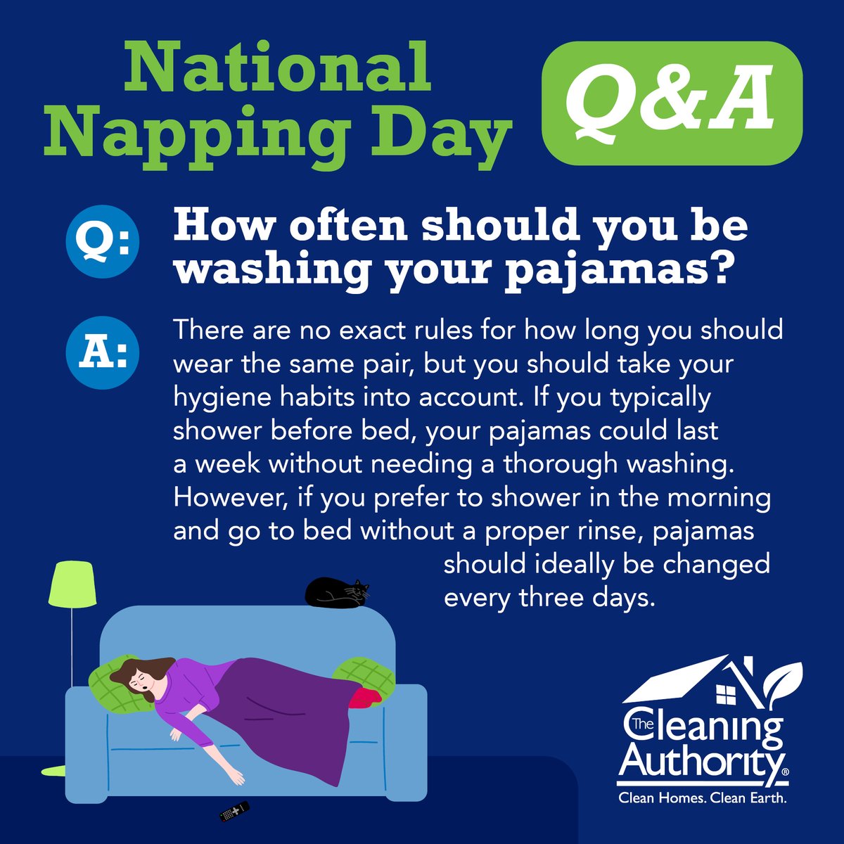 Today is National Napping Day! Today, take some time to rest and recharge with comfy (and clean!) jammies. #AuthorityOnClean