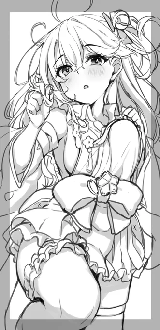 眠れなかったので個人的にiPhoneの壁紙用に描き始めたみこちラフ
服は巫女で髪は新しい髪形です 