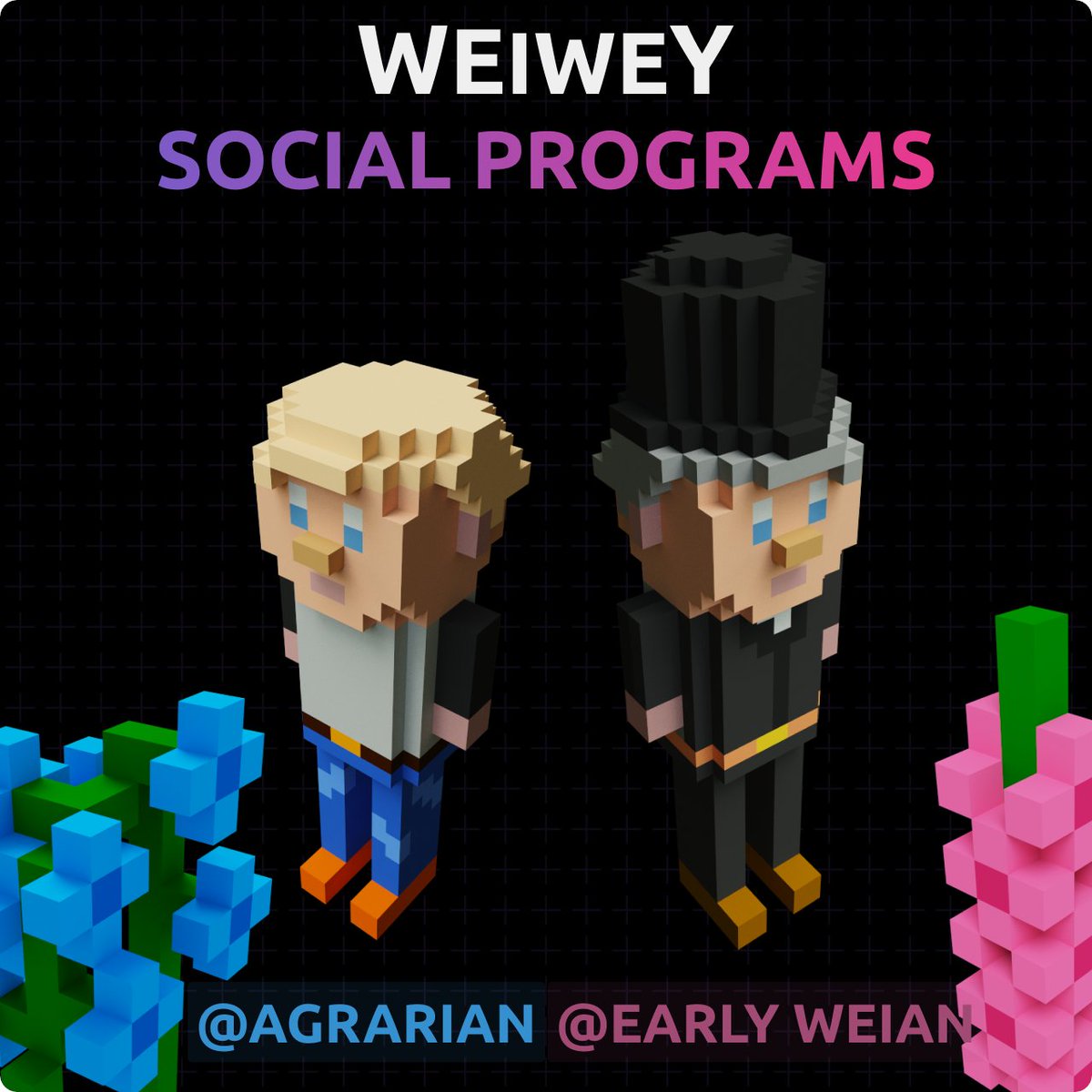 weiweyio's tweet photo. 🌟 Wei-Wey, FARMER. We are starting 2 social programs!

Whitelist role AGRARIAN with benefits:
🔹 Whitelist for $ACR token sale

Ambassador role EARLY WEIAN with benefits:
🔸Alpha &amp; Beta access
🔸Whitelists for $ACR &amp; $WEI token sales, NFT mint

Discord: https://t.co/8RtBIreEtK https://t.co/ngXBElNdmP