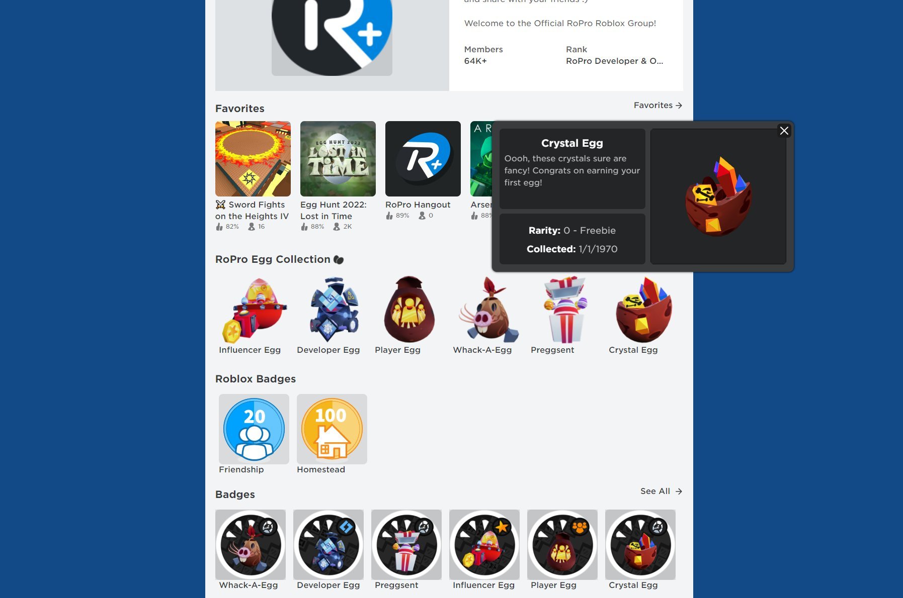 Roblox Leakers  News & Leaks on X: ROBLOX NEWS Roblox Chrome Extension  'RoPro' have collabed with 'Egg Hunt 2022: Lost in Time' with a new Egg  Collection update! Collect Eggs in