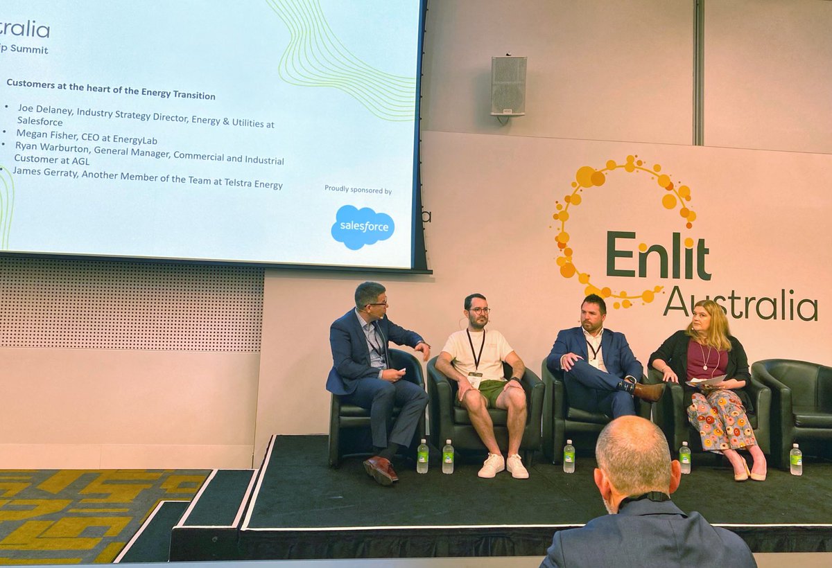 The PQ team are in Melbourne at @EnlitAustralia for the next 2 days! 🙌

Thank you <a href="/salesforce/">Salesforce</a> for kick starting day 1 with your insightful session - ‘Customers at the heart of the energy transition’💪 

#EnlitAustralia #energy #energytransition